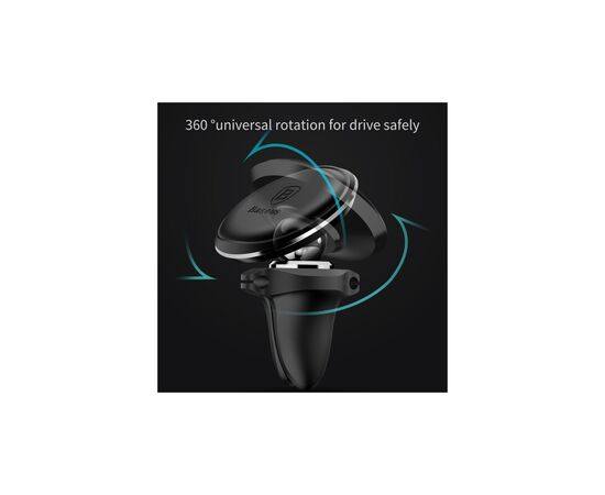 Универсальный автодержатель Baseus Magnetic Air Vent Car Mount Holder Black (SUGX-A01), изображение 8 Универсальный автодержатель Baseus Magnetic Air Vent Car Mount Holder Black (SUGX-A01), изображение 8