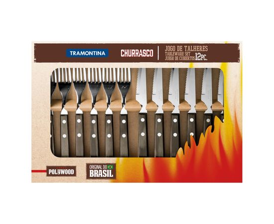 Набор столовых приборов Tramontina Barbecue Polywood 12 предметів горіх (21199/909), изображение 6 Набор столовых приборов Tramontina Barbecue Polywood 12 предметів горіх (21199/909), изображение 6
