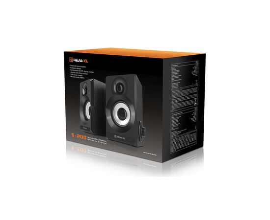 Акустическая система REAL-EL S-200 USB Black, изображение 10 Акустическая система REAL-EL S-200 USB Black, изображение 10