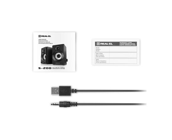 Акустическая система REAL-EL S-200 USB Black, изображение 9 Акустическая система REAL-EL S-200 USB Black, изображение 9