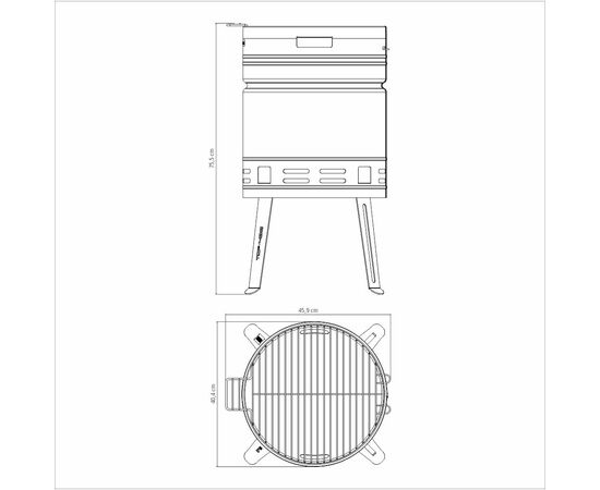 Гриль-барбекю Tramontina Barbecue TCP 400 вугільний (26500/006*), изображение 3 Гриль-барбекю Tramontina Barbecue TCP 400 вугільний (26500/006*), изображение 3