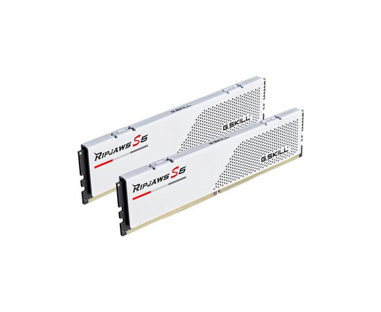Модуль памяти для компьютера DDR5 32GB (2x16GB) 6000 MHz Ripjaws S5 White G.Skill (F5-6000J3238F16GX2-RS5W), изображение 2 Модуль памяти для компьютера DDR5 32GB (2x16GB) 6000 MHz Ripjaws S5 White G.Skill (F5-6000J3238F16GX2-RS5W), изображение 2