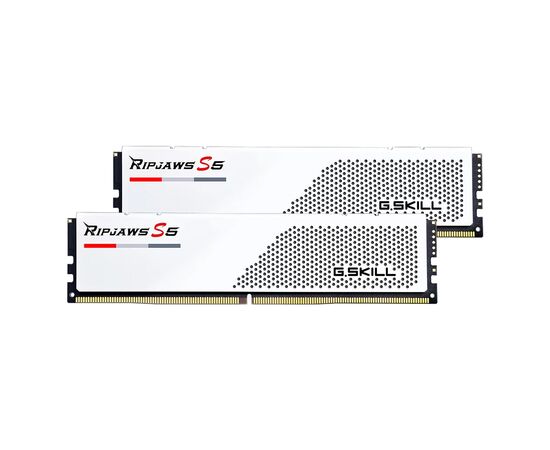 Модуль пам'яті для комп'ютера DDR5 32GB (2x16GB) 6000 MHz Ripjaws S5 White G.Skill (F5-6000J3238F16GX2-RS5W)