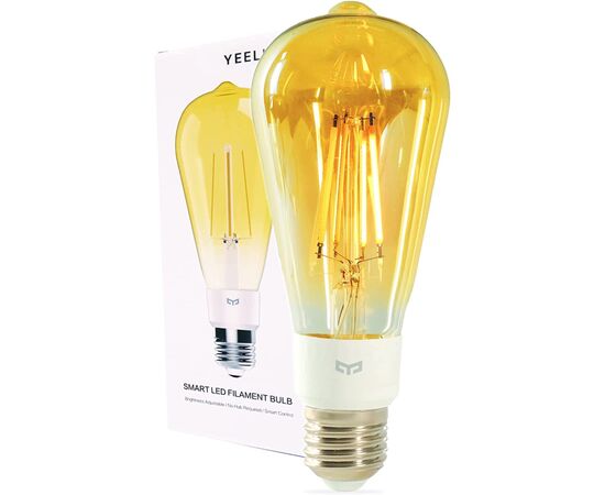Умная лампочка Yeelight Smart LED Filament Bulb ST64 E27 500lm (YLDP23YLEU), изображение 2 Умная лампочка Yeelight Smart LED Filament Bulb ST64 E27 500lm (YLDP23YLEU), изображение 2