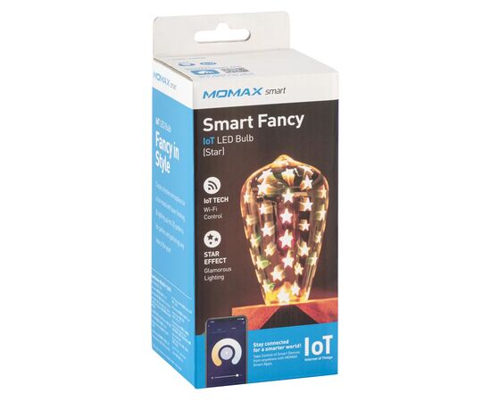 Умная лампочка Momax SMART Fancy IoT LED Bulb - Star (IB7S), изображение 2 Умная лампочка Momax SMART Fancy IoT LED Bulb - Star (IB7S), изображение 2