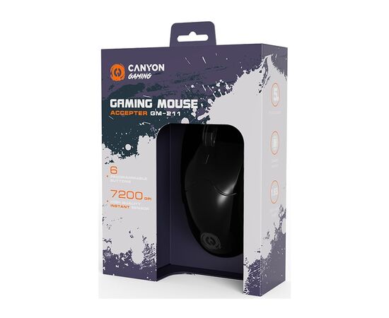 Мышка Canyon Accepter GM-211 USB Black (CND-SGM211), изображение 6 Мышка Canyon Accepter GM-211 USB Black (CND-SGM211), изображение 6