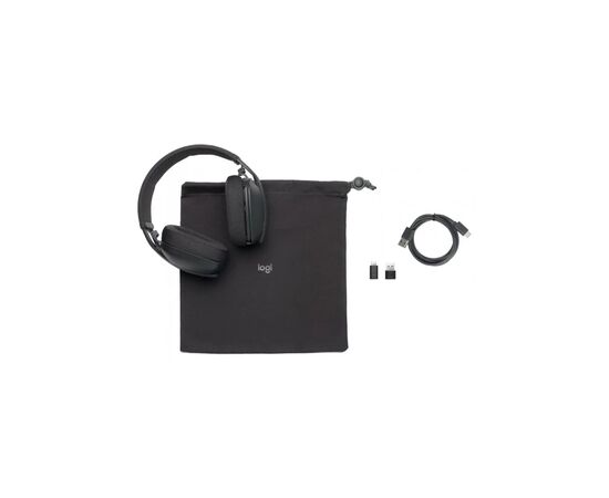 Наушники Logitech Zone Vibe Wireless UC Graphite (981-001199), изображение 4 Наушники Logitech Zone Vibe Wireless UC Graphite (981-001199), изображение 4