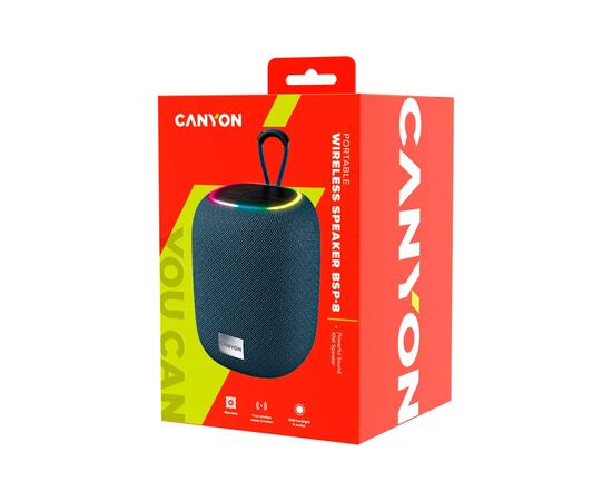 Акустическая система Canyon BSP-8 Bluetooth V5.2 Grey (CNE-CBTSP8G), изображение 5 Акустическая система Canyon BSP-8 Bluetooth V5.2 Grey (CNE-CBTSP8G), изображение 5