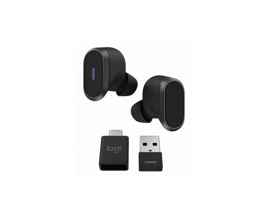 Наушники Logitech Zone True Wireless Graphite (985-001082), изображение 3 Наушники Logitech Zone True Wireless Graphite (985-001082), изображение 3