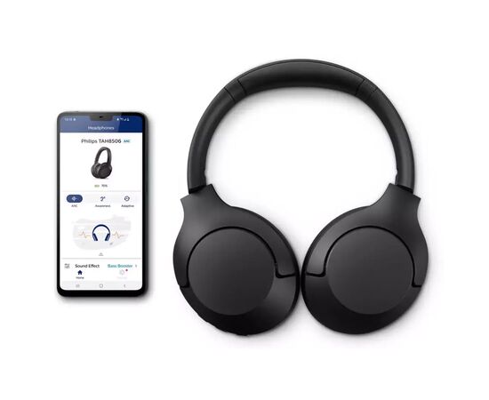 Наушники Philips TAH8506 Over-ear ANC Hi-Res Wireless Mic Black (TAH8506BK/00), изображение 7 Наушники Philips TAH8506 Over-ear ANC Hi-Res Wireless Mic Black (TAH8506BK/00), изображение 7