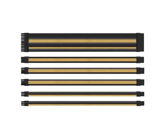 Кабель живлення SLEEVED CABLE EXTENSIONS BLACK Azza (ACAZ-001)