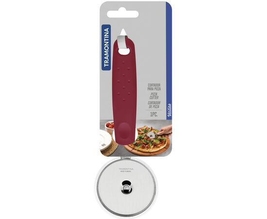 Кухонный нож Tramontina Utilita Pizza Red (25625/170), изображение 3 Кухонный нож Tramontina Utilita Pizza Red (25625/170), изображение 3