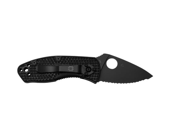 Нож Spyderco Ambitious FRN Black Blade Serrator (C148SBBK), изображение 2 Нож Spyderco Ambitious FRN Black Blade Serrator (C148SBBK), изображение 2