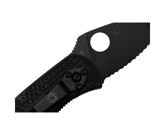 Нож Spyderco Ambitious FRN Black Blade Serrator (C148SBBK), изображение 4 Нож Spyderco Ambitious FRN Black Blade Serrator (C148SBBK), изображение 4