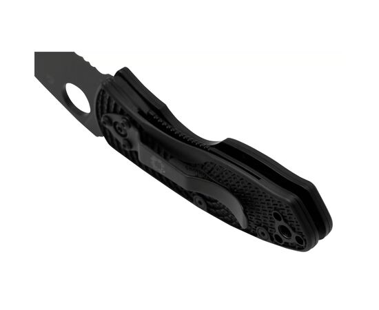 Нож Spyderco Ambitious FRN Black Blade Serrator (C148SBBK), изображение 5 Нож Spyderco Ambitious FRN Black Blade Serrator (C148SBBK), изображение 5