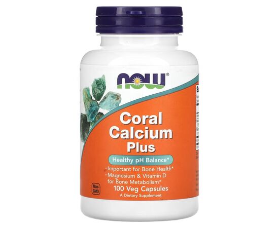 Вітамінно-мінеральний комплекс Now Foods Кораловий Кальцій плюс, 1430 мг, Coral Calcium Plus, 100 вегетаріа (NOW-01276)