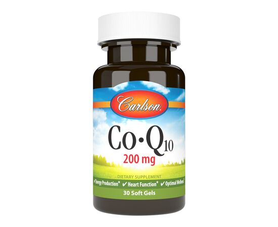 Витаминно-минеральный комплекс Carlson Коэнзим Q10, 200 мг, CoQ10, 30 гелевых капсул (CL08250)