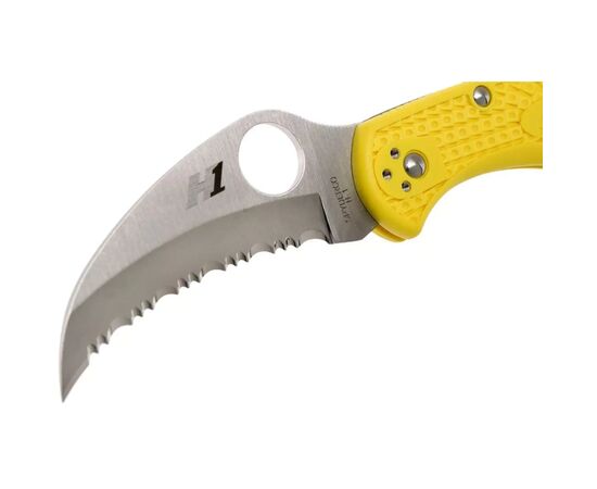 Нож Spyderco Tasman Salt 2 Serrator Yellow (C106SYL2), изображение 3 Нож Spyderco Tasman Salt 2 Serrator Yellow (C106SYL2), изображение 3