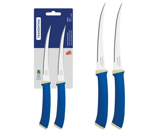 Набор ножей Tramontina Felice Blue Tomato 127 мм 2 шт (23495/215), изображение 2
