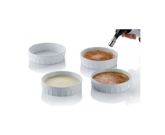 Форма для випікання Kela Manou Creme Brulee Set of 4 pcs + Flambirator (10948), зображення 2 Форма для випікання Kela Manou Creme Brulee Set of 4 pcs + Flambirator (10948), зображення 2