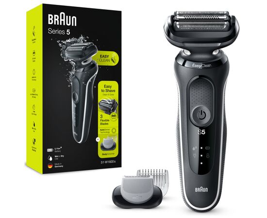 Электробритва Braun Series 5 51-W1600s BLACK / WHITE, изображение 7 Электробритва Braun Series 5 51-W1600s BLACK / WHITE, изображение 7