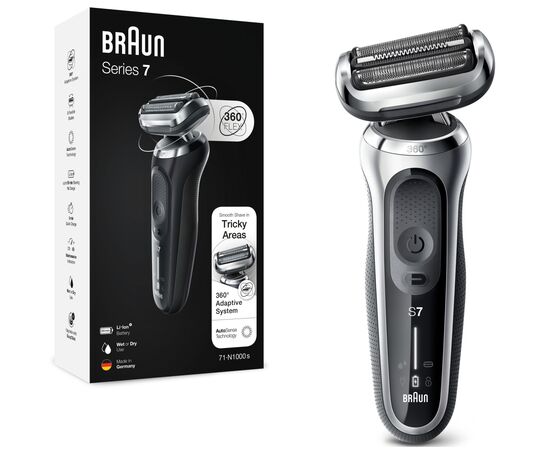 Электробритва Braun Series 7 71-S1000s SILVER / BLACK, изображение 3 Электробритва Braun Series 7 71-S1000s SILVER / BLACK, изображение 3