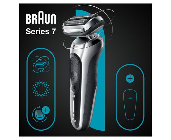 Электробритва Braun Series 7 71-S1000s SILVER / BLACK, изображение 6 Электробритва Braun Series 7 71-S1000s SILVER / BLACK, изображение 6