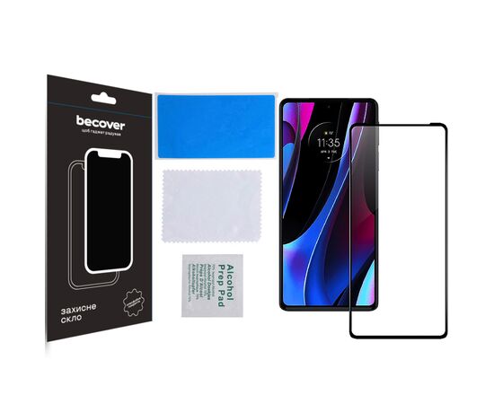 Стекло защитное BeCover Motorola Edge 30 Pro 5G Black (709178), изображение 3 Стекло защитное BeCover Motorola Edge 30 Pro 5G Black (709178), изображение 3
