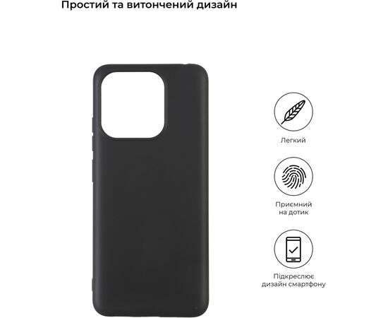 Чохол до мобільного телефона Armorstandart Matte Slim Fit Xiaomi Redmi 12С / 11A Black (ARM65963), зображення 2 Чохол до мобільного телефона Armorstandart Matte Slim Fit Xiaomi Redmi 12С / 11A Black (ARM65963), зображення 2