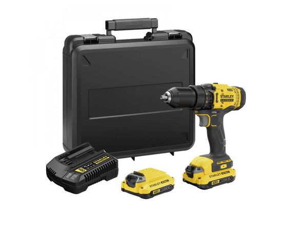 Шуруповерт Stanley FatMax, Li-lon 18V, 1.5Ah, 50 Нм, 0-400 / 1500 об/хв (SCD700C2K), зображення 3 Шуруповерт Stanley FatMax, Li-lon 18V, 1.5Ah, 50 Нм, 0-400 / 1500 об/хв (SCD700C2K), зображення 3