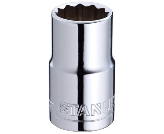 Головка торцевая Stanley 1/2"х 18мм, с двенадцатигранным профилем, метрическая (4-88-790), изображение 2 Головка торцевая Stanley 1/2"х 18мм, с двенадцатигранным профилем, метрическая (4-88-790), изображение 2