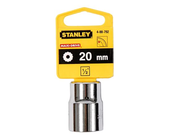 Головка торцевая Stanley 1/2"х 20мм, с двенадцатигранным профилем, метрическая (4-88-792)