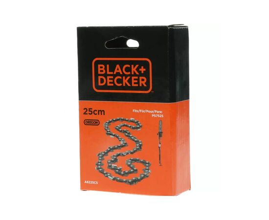Цепь Black&Decker 3/8", 1.3 мм, 40 звеньев, длина 10"/25 см (A6225CS), изображение 2 Цепь Black&Decker 3/8", 1.3 мм, 40 звеньев, длина 10"/25 см (A6225CS), изображение 2