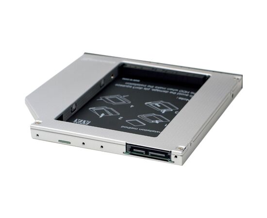 Фрейм-переходник Grand-X HDD 2.5'' to notebook 9.5 mm ODD SATA/mSATA (HDC-24), изображение 2 Фрейм-переходник Grand-X HDD 2.5'' to notebook 9.5 mm ODD SATA/mSATA (HDC-24), изображение 2