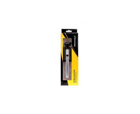 Монопод для селфи Grand-X Metallic Jack 3,5 U-крепление 170-750мм Silver (MPGJMS), изображение 8 Монопод для селфи Grand-X Metallic Jack 3,5 U-крепление 170-750мм Silver (MPGJMS), изображение 8