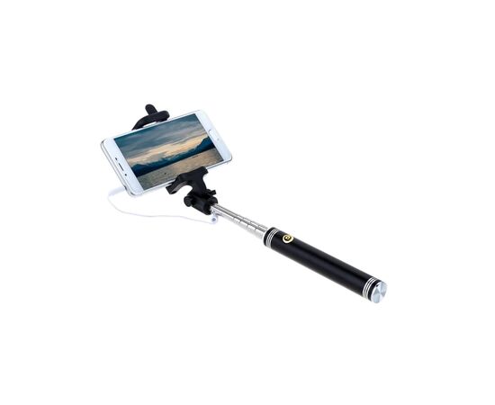 Монопод для селфи Grand-X Metallic Jack 3,5 U-крепление 170-750мм Black (MPGJMBLK), изображение 3 Монопод для селфи Grand-X Metallic Jack 3,5 U-крепление 170-750мм Black (MPGJMBLK), изображение 3