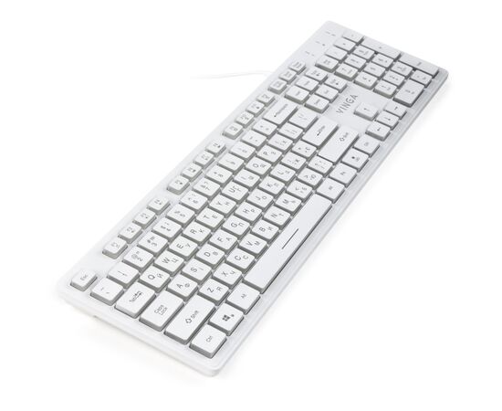 Клавиатура Vinga KB410 White, изображение 4 Клавиатура Vinga KB410 White, изображение 4