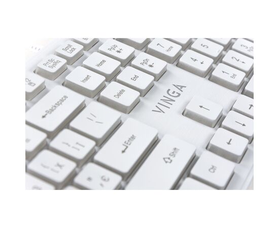Клавиатура Vinga KB410 White, изображение 6 Клавиатура Vinga KB410 White, изображение 6
