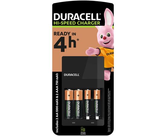 Зарядное устройство для аккумуляторов Duracell CEF14 + 2 rechar AA1300mAh + 2 rechar AAA750mAh (5007497 / 5004990)
