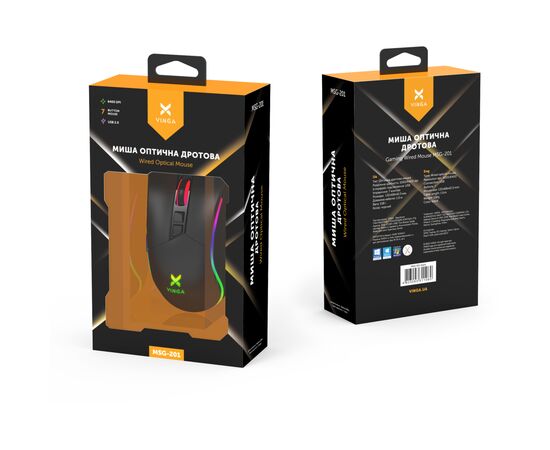 Мышка Vinga MSG-201 Black, изображение 9 Мышка Vinga MSG-201 Black, изображение 9