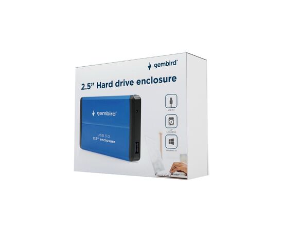 Карман внешний Gembird 2.5", USB3.0 (EE2-U3S-2-B), изображение 5 Карман внешний Gembird 2.5", USB3.0 (EE2-U3S-2-B), изображение 5