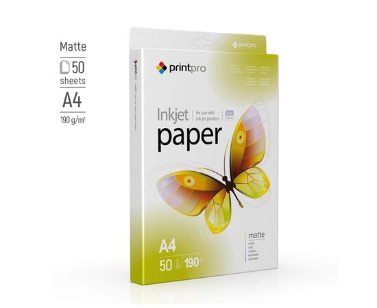 Фотобумага PrintPro A4 Matt 190г, 50ст. (PME190050A4) Фотобумага PrintPro A4 Matt 190г, 50ст. (PME190050A4)