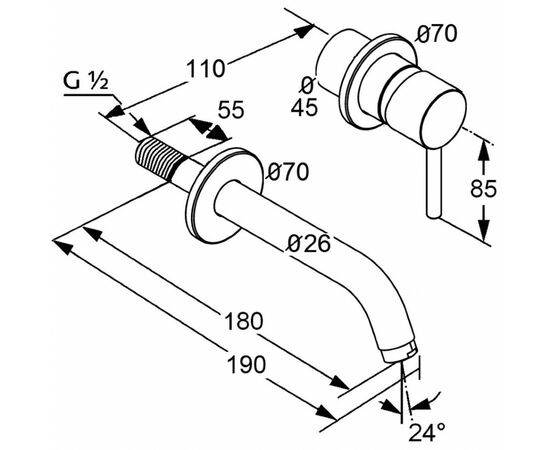 Смеситель KLUDI Bozz (382440576), изображение 2 Смеситель KLUDI Bozz (382440576), изображение 2