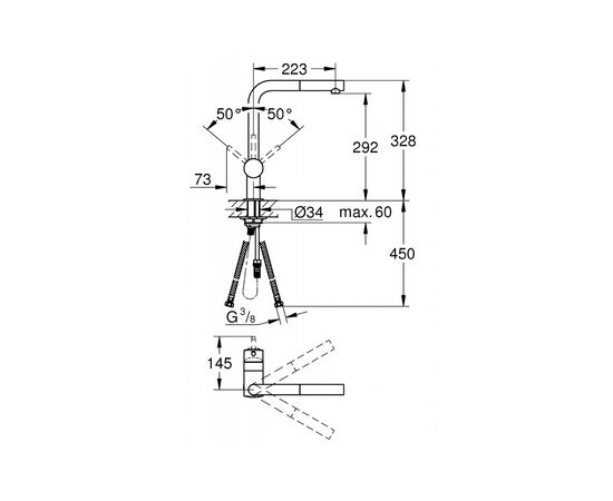 Смеситель Grohe MINTA ХРОМ (32168000), изображение 7 Смеситель Grohe MINTA ХРОМ (32168000), изображение 7