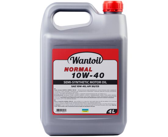 Моторное масло WANTOIL NORMAL 10w40 4л (WANTOIL 63284)