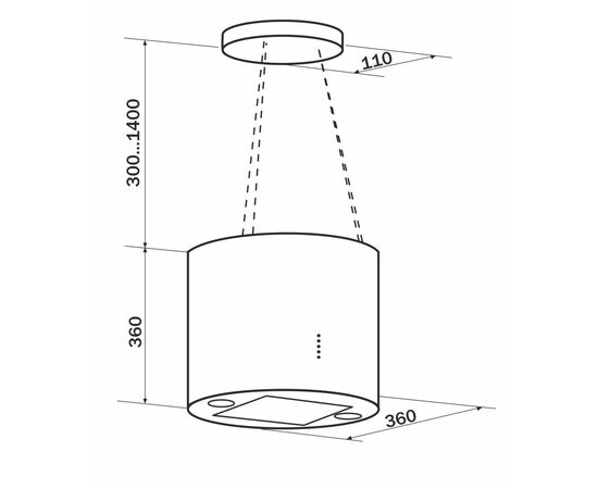 Вытяжка кухонная GRANADO Segovia 1614-1200 black (GCH616411), изображение 9 Вытяжка кухонная GRANADO Segovia 1614-1200 black (GCH616411), изображение 9