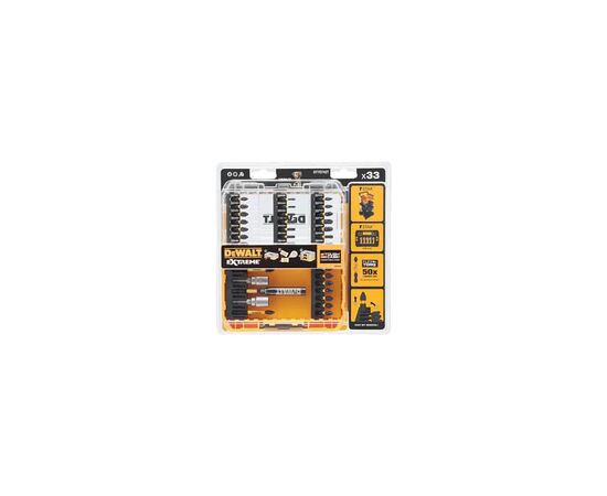 Набор бит DeWALT EXTREME FLEXTORQ, Phillips, Pozidriv, Torx, Ph2, L= 25 м, 33 шт, кейс (DT70742T), изображение 2 Набор бит DeWALT EXTREME FLEXTORQ, Phillips, Pozidriv, Torx, Ph2, L= 25 м, 33 шт, кейс (DT70742T), изображение 2