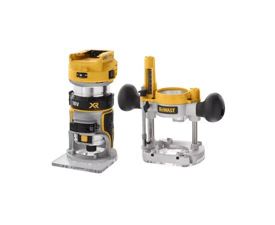 Фрезер DeWALT 18В XR Li-lon, бесщёточный, 16000-25500 об/мин, цанга 6-8 мм, (без АКБ и ЗУ) (DCW604N)