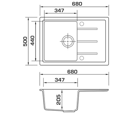 Мойка кухонная GRANADO Blanos black shine (gr2501), зображення 9 Мойка кухонная GRANADO Blanos black shine (gr2501), зображення 9