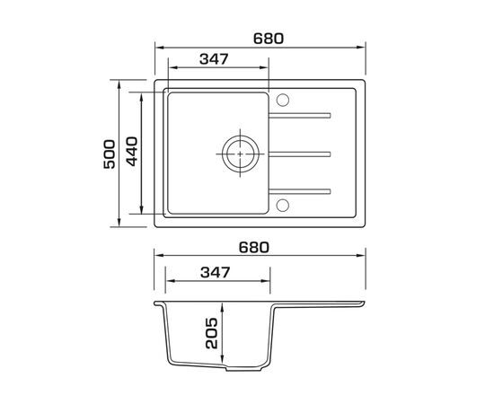 Мойка кухонная GRANADO Blanos gris (gr2508), зображення 7 Мойка кухонная GRANADO Blanos gris (gr2508), зображення 7